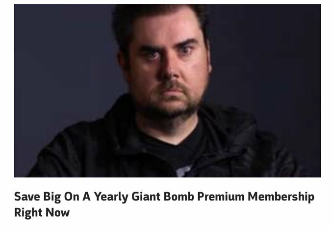 Also, GameSpot has started doing pop-up ads for Giant Bomb Premium and this is what their users and community members are seeing.