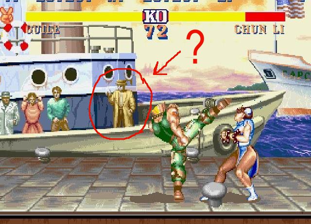 Q was believed to appear in Street Fighter II: Champion Edition and would later be removed in future games.