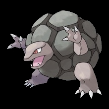 Golem, one of many rock type Pokémon.
