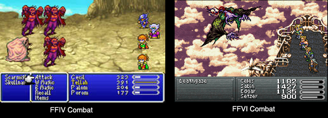Final Fantasy VI featured larger more detailed sprites with better animation.