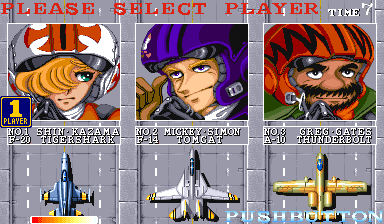 The three playable characters and their planes.