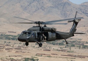 A Blackhawk helicopter