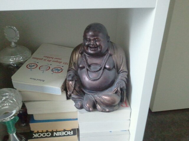   Here's Buddha!  He must have some kind of guardian angel for surviving this mess. 