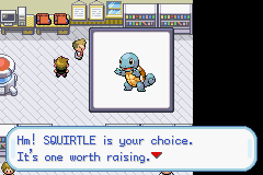 Choosing your first Pokémon.