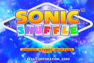 Sonic Shuffle's title screen.