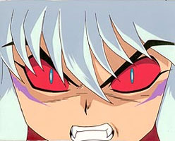 Inuyasha loses himself to his demon half, a shameful loss of control in Sesshoumaru's eyes