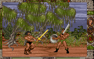 A typical fight in Conan: The Cimmerian.