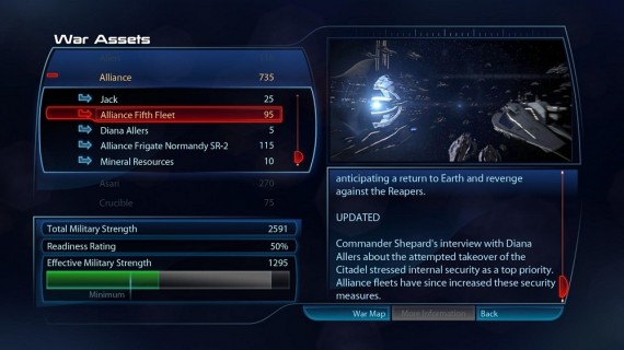 Almost everything you do in Mass Effect 3 adds to fight against the reapers.