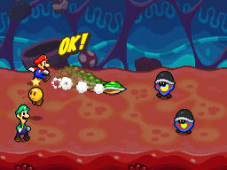 Mario & Luigi's 'Green Shell' Attack