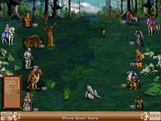       Heroes 2. Larger battlefield means smaller sprites. On the plus, far less embarrassing creatures     