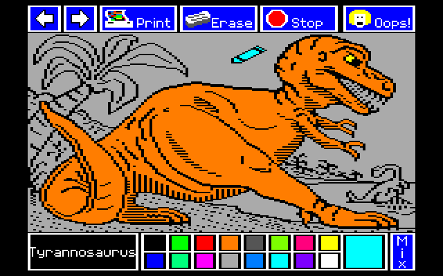 Seriously, check out this dope orange T-Rex!