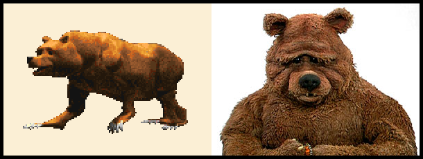  Grizzly Bear (TES2; Daggerfall) - Bobo the Bear (Muppets Tonight) 