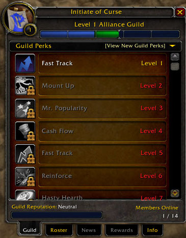  The new guild leveling UI. 