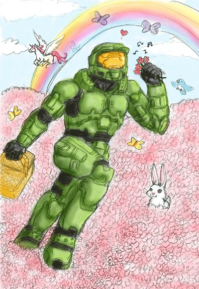 Master Chief cares not for your inane discussion for he is in happyland