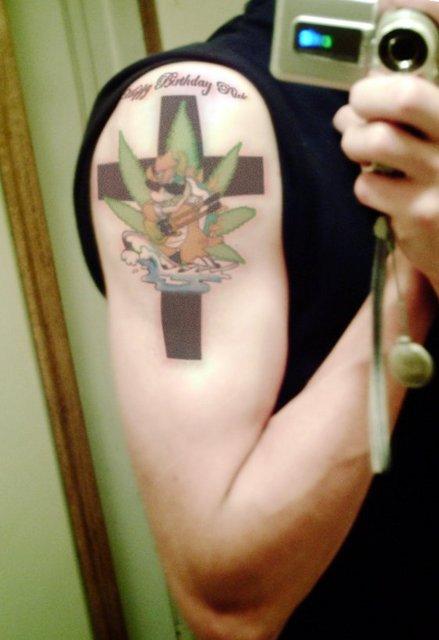 Anyone who knows the reference of this tattoo gains double kudos!