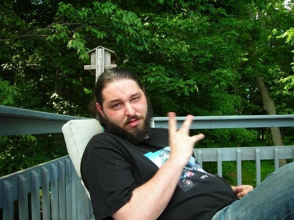  My grandparents thought I was saying something foul about them in sign language to my mom, who took the picture for me.  Also, what a fucking fatty!