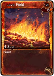 This Lava Field card requires 1 Fire Orb and 1 Orb of any color to cast it