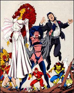 Evil Raven disrupts Nightwing's and Starfire's wedding