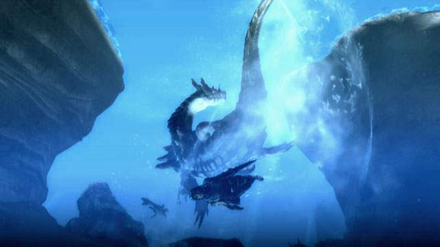 Under water battle with a Lagiacrus.