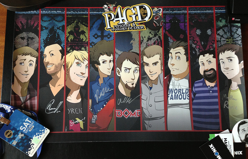 Best souvenir ever. Big thanks to user SupernormalStep for creating this amazing art, and the GB crew for taking the time to sign it.