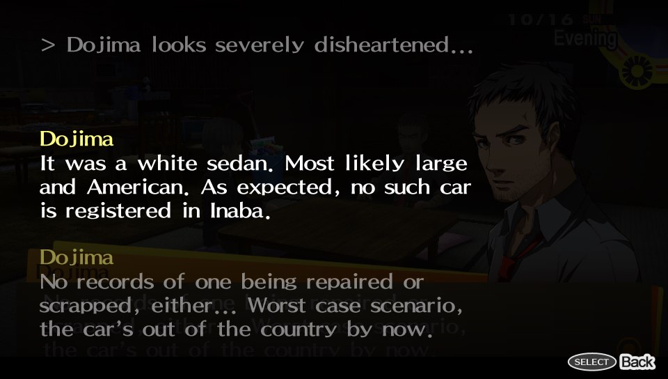 Dojima, I cracked the case. Chris killed your wife! He also stole from the Walmart.