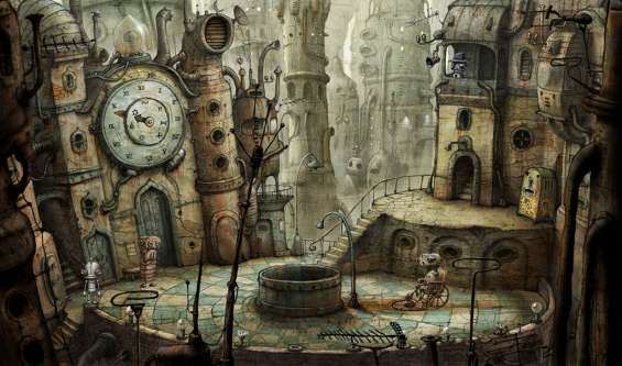  The dystopian world of Machinarium, populated by adorable robots.