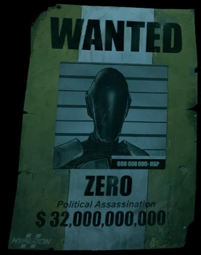 Zero's wanted poster