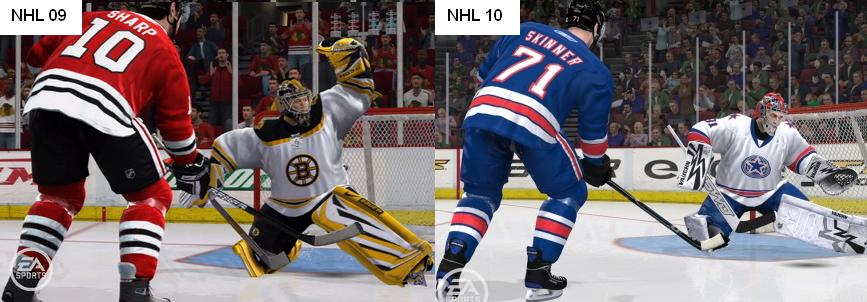  NHL 09 is clearly unplayable after seeing how good NHL 10 looks