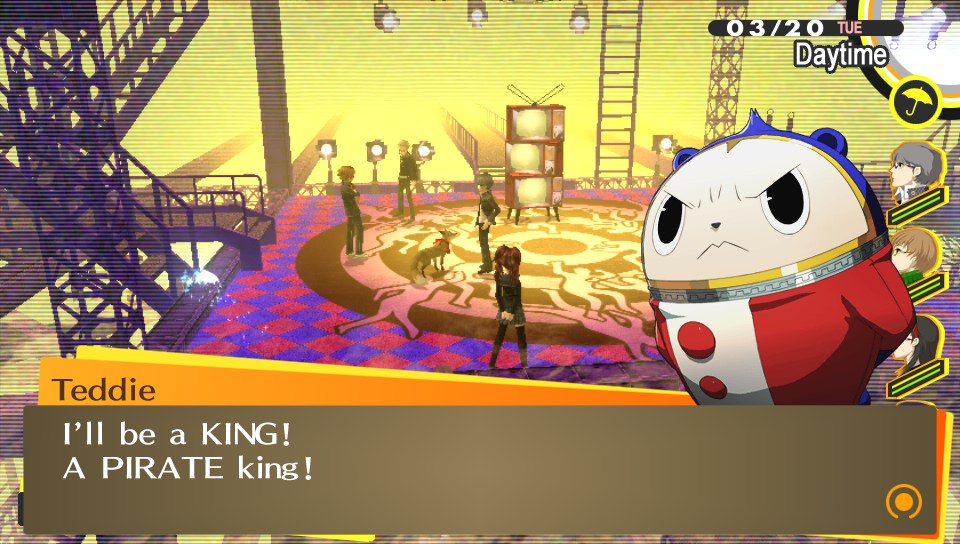 But first this witty aside from Teddie