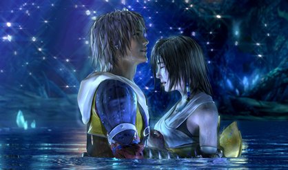 Yuna and Tidus in Macalania