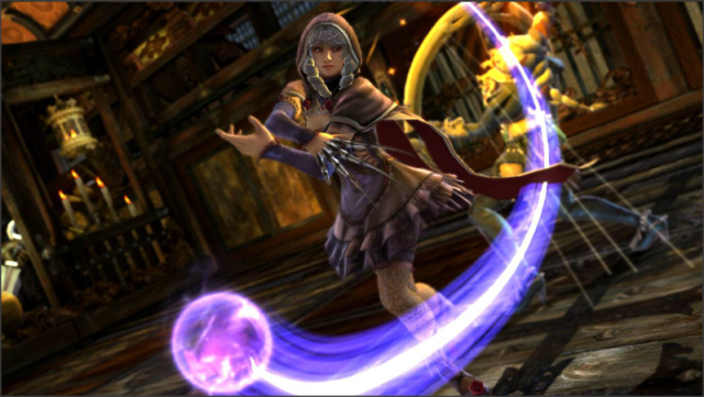 Viola using a magic orb to fight against Tira.