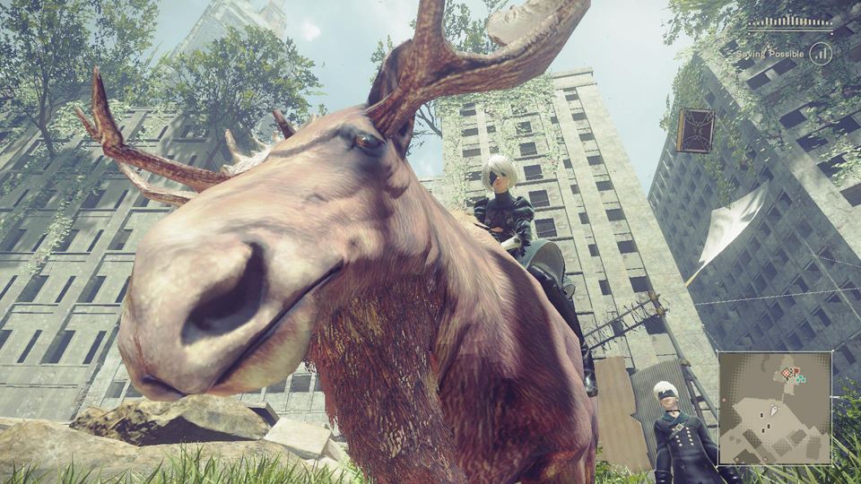You can ride these elk, which go about 50 times faster than the Dragon Age Inquisition mounts and are cute to boot. 