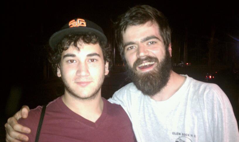 Im on the left. This is from when Titus Andronicus played a show at my school last fall. I have lost like 40 pounds since then though.
