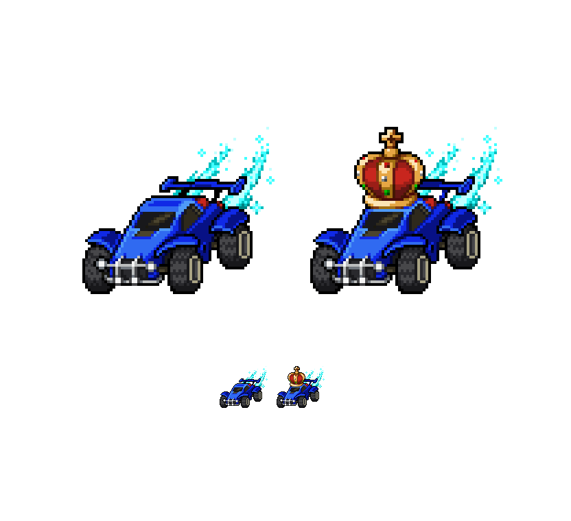 They even did prototypical sprite work for the Octane vehicle from RL. This could be the Hornet of Indie Pogo if Psyonix gives them permission.