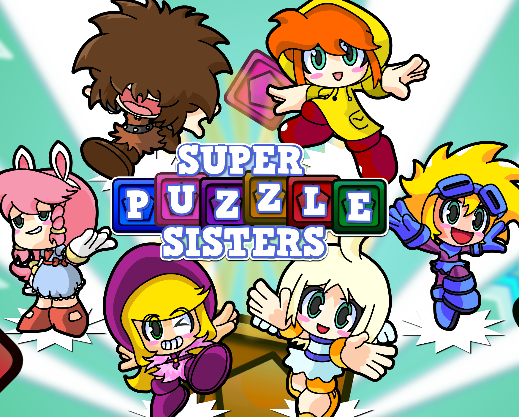 Супер-сестрички. Игры + наклейки. Супер систер. Super Puzzle. Brother aned sister Puzzle game.
