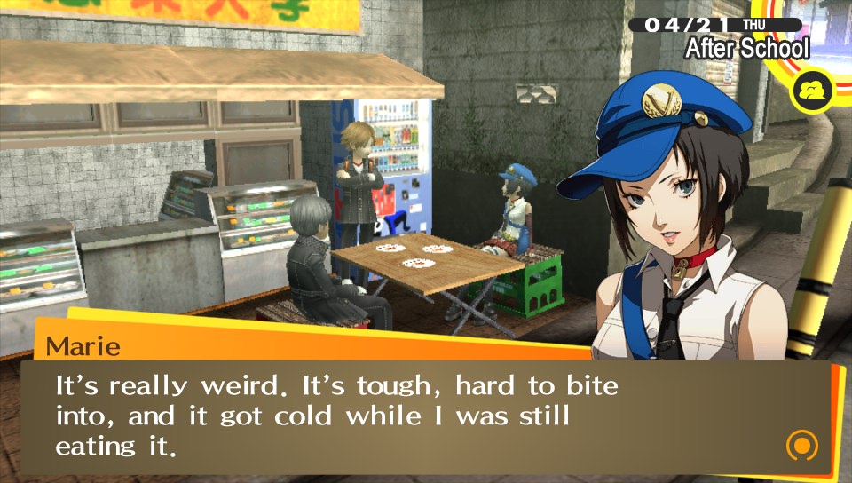 Even Yosuke's giggling about this one.