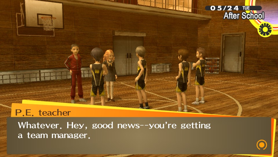 P3's manager, Yuko, was adorable, dark-skinned, and black-haired with absolute consideration for others. By no coincidence, this crazy (yet somehow cute) bitch is her complete opposite.