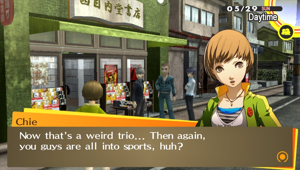 Errr, sure, yeah... (me? sports? AHAAHHAAHHA!) I totally wasn't just here to watch Daisuke buy his ecchi.