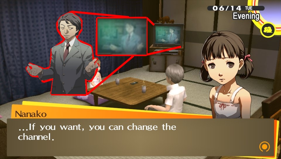 But why? It's Tanaka! Granter of our desires! ... I just now realized how well that phrase goes with the fact that he's the Devil in P3.