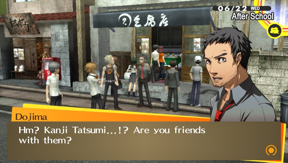 Dojima's just worried that Kanji is going to violate our little asses.