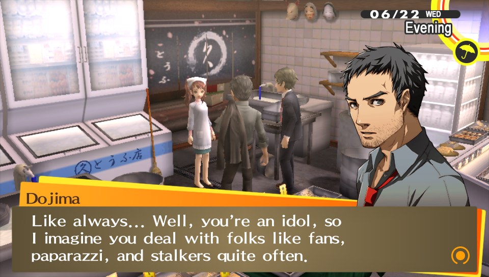 I'm a stalker, Yosuke's a fan, so Kanji must be paparazzi.