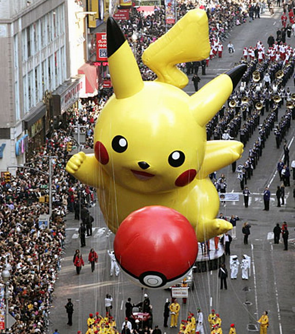 Pikachu at the Macy's Thanksgiving Day Parade