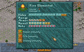 Fire Elementals are quite powerful up close. However, they have two rather fatal flaws for this fight: They have no ranged attack and move reeeally slowly.
