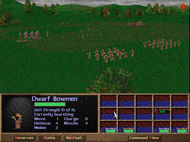 Of course, that huge infodump I just unceremoniously left all over your monitors was largely moot, as it's simply a case of having as many archers as possible and peppering anything that gets close to pointy annihilation. If an enemy troop moves to intercept your archers, you simply move the archers out of the way and keep on Scanloning the fuck out of it. Whoever thought ranged units could be so deadly? The French at Agincourt? The Light Brigade? Maybe those guys.