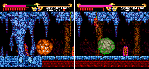 What's even more fun are these giant sentient rocks that follow you around. They're very damaging and take more than a few blows to take out, but at the same time... they're rocks. Just avoid them, dummy!