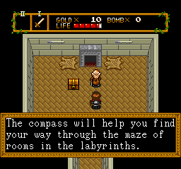Yeah, the compass works in dungeons too. Doesn't always help, given how circuitous they can be.