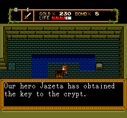 The key to the crypt! With this (it's a Boss Key) Jazeta can find the door (it's a Boss Key) to the boss and, subsequently, the medallion (it's a Boss Key) we've been sent to find (it's a Boss Key).