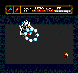 So yeah, this is the final boss fight. Dude has a fairly obvious pattern, so it's one of those battles of attrition where you see who outlasts who. He teleports, splits into a fake version and a real version, then fires a ball of blue thingies that quickly hone in on wherever you were just standing. It's a bit easier than that Tiger Head boss fight, frankly, but requires the same amount of meticulousness.