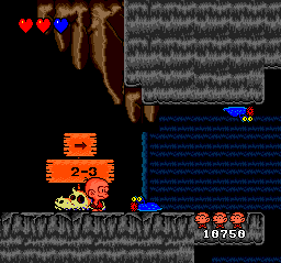 2-3 meanwhile is more cave-like. Bonk has a weird attitude towards reusing assets. A lot of the time you'll get completely unique stages like this cave level or that biological dinosaur one.