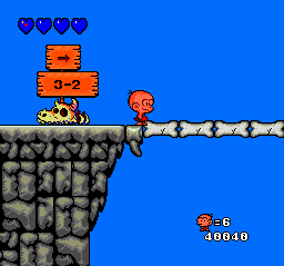 And I leave you all with the bone bridge of 3-2. This moment is sort of infamous because it's possible to reach an exit on the other side that skips pretty much the entirety of world 3. However, it is not easy, and you only get one shot at it.